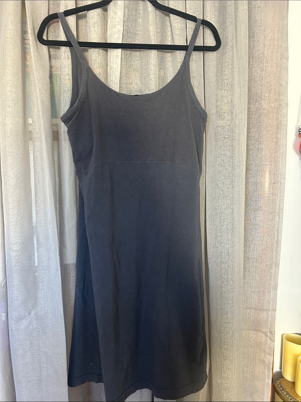 Alpine Design Charcoal Black Spaghetti-Strap Midi Dress